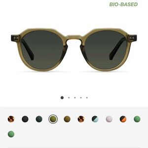 Olive Green Round Sunglasses for Women